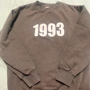 Dark Grey Zara Kids 1993 Crewneck Size 11/12 ; can fit an Xs/S adult